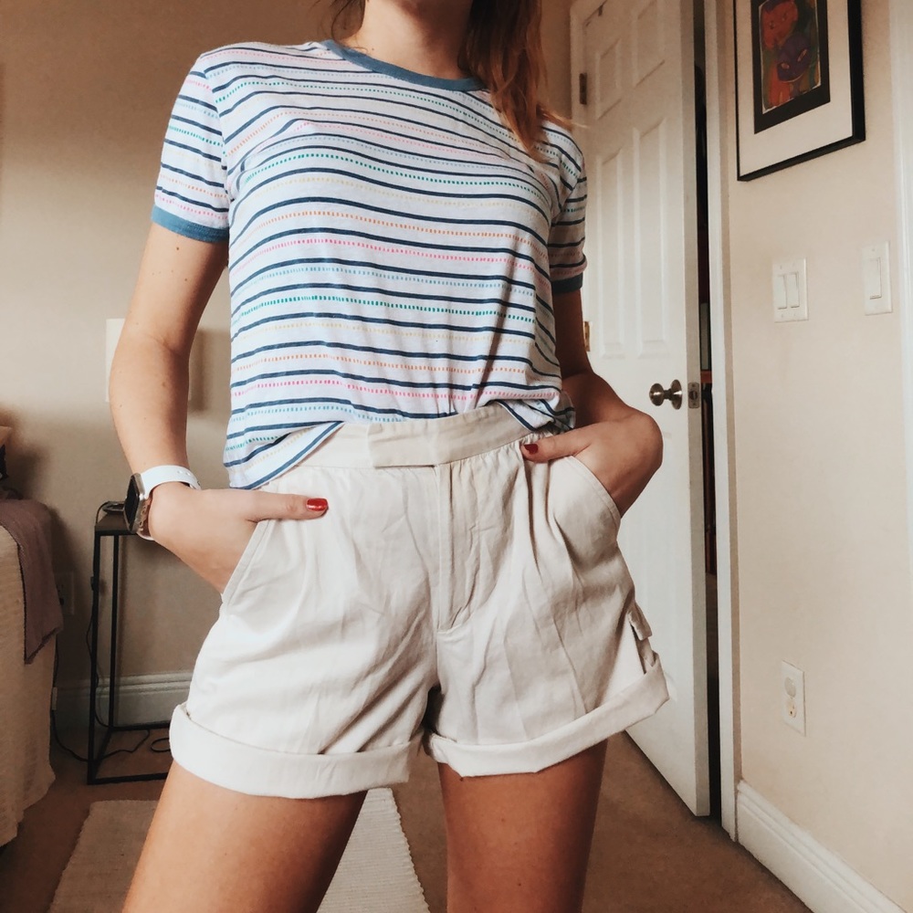 Rainbow Crop Ringer Tee